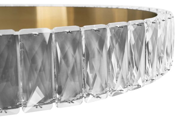 Toolight Toolight, LED krištáľové závesne svietidlo 60cm, APP1506-C, zlatá matná, OSW-06790