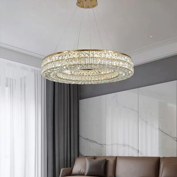 Toolight Toolight, LED stropné svietidlo 60cm APP1568-CP, zlatá, OSW-06979