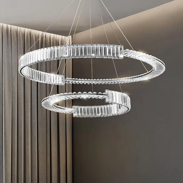 Toolight Toolight, LED krištáľové stropné svietidlo APP1525-CP60/80, chróm, OSW-06973