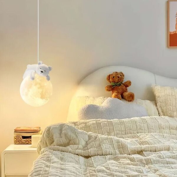 Toolight Toolight, stropné svietidlo BIELY MEDVEĎ, APP1597-1CP, biela, OSW-06408