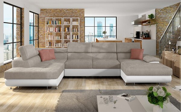 Mirjan24 Rohová sedacia súprava Alvin Bis, Dostupné poťahy: ekokoža Soft 017 + Uttario Velvet 2979 + Uttario Velvet 2955, Strana: Ľavá - U 5903211142949