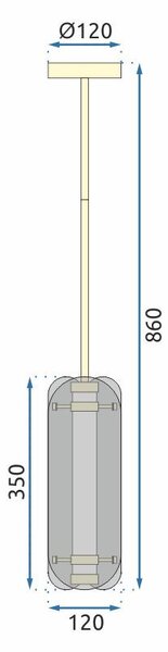 Toolight Toolight, LED stropné svietidlo 25W, APP1676-CP, čierna-zlatá, OSW-06407