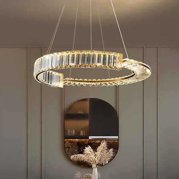 Toolight Toolight, LED krištáľové osvetlenie 60cm, APP1528-CP60, zlatá, OSW-06400