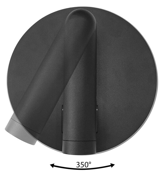 Toolight Toolight, LED nástenné svietidlo 16x14cm, 10W, APP1614-1W, čierna, OSW-06529