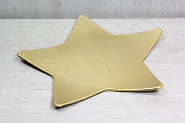 Plastová tácka hviezda - zlatá (p. 23,5 cm) - vianočný