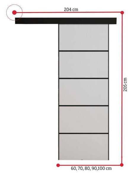 Posuvné dvere REMTA 60, 60x205, dub sonoma