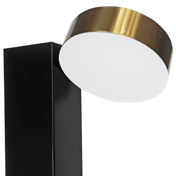 Toolight Toolight, LED nástenné svietidlo, 13W, APP1600-W, čierna-zlatá matná, OSW-01592