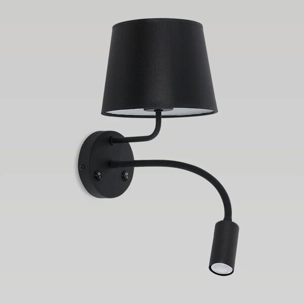 Toolight Toolight, nástenné svietidlo LED 3W+1xE27 APP1610-2W, čierna, OSW-01593