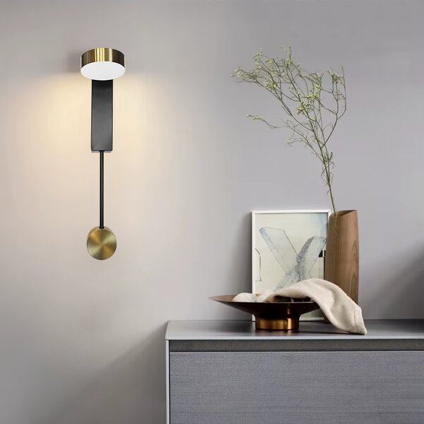 Toolight Toolight, LED nástenné svietidlo, 13W, APP1600-W, čierna-zlatá matná, OSW-01592