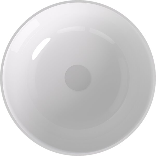 Polysan Polysan, BANERA ROUND umývadlo na dosku, liaty mramor, Ø 39 cm, biela, 14337