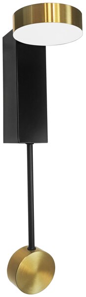 Toolight Toolight, LED nástenné svietidlo, 13W, APP1600-W, čierna-zlatá matná, OSW-01592