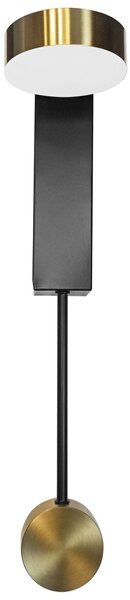 Toolight Toolight, LED nástenné svietidlo, 13W, APP1600-W, čierna-zlatá matná, OSW-01592