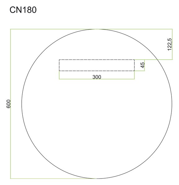 Mereo Mereo, Zrkadlo okrúhle pr. 60 cm, MER-CN180