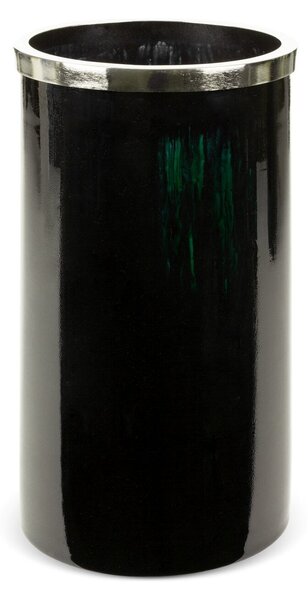 SKLENENÁ VÁZA CAPRI (03) (FI) 19 X33 CM ČIERNA