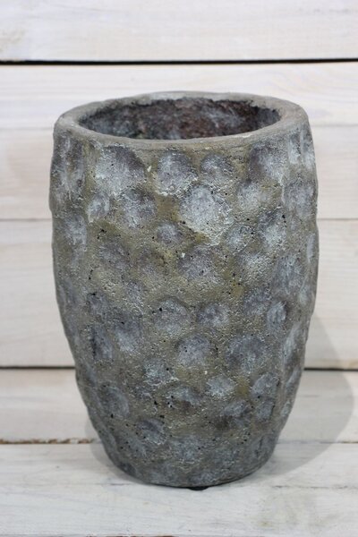 Betónová váza - sivá (v. 19,5 cm ) - moderný štýl