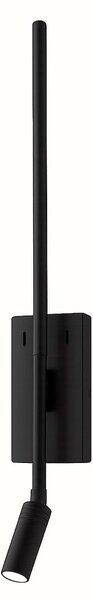 Nástenné svietidlo Torch, 1x čierne kovové tienidlo + 1x LED 3w, b