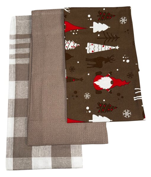 Sendia Textil Kuchynské utierky 3 Set ZIMNÝ LES