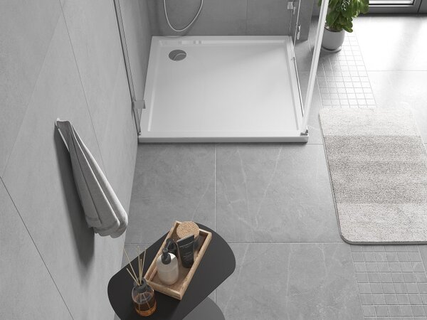 Mexen Flow Slim, štvorcová sprchová vanička 70 x 70 cm, biela lesklá, 46S107070