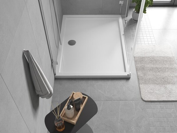 Mexen, Mexen Flow obdĺžniková sprchová vanička slim 70 x 75 cm, biely lesk - 46R107075