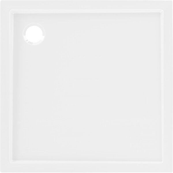 Mexen Flow Slim, štvorcová sprchová vanička 70 x 70 cm, biela lesklá, 46S107070