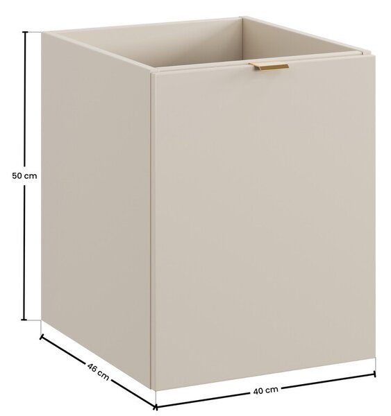 Comad Závesná umývadlová skrinka Dalia Cashmere 81-40-1DK 40 cm s košom na bielizeň kašmírová