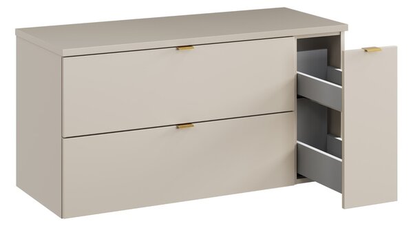 Comad Závesná skrinka pod umývadlo Dalia Cashmere s doskou 100 cm kašmírová