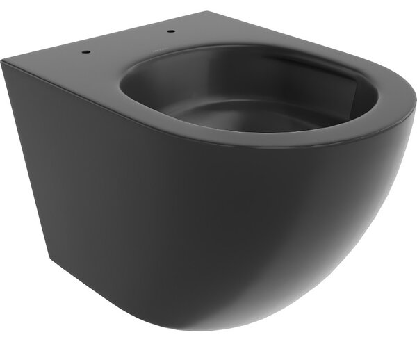 Mexen Lena, závesná WC misa 490x360x340 mm, Rimless Tornádo, čierna matná, 3322XX85T