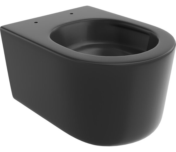 Mexen Sofia, závesná WC misa 490x360x355 mm, Rimless Tornádo, čierna matná, 3354XX85T