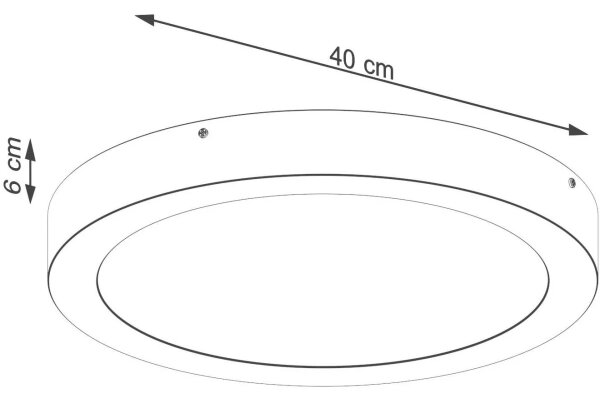 Sollux SL.1244 - LED stropné svietidlo ONYX LED/32W/230V priemer 40 cm čierne