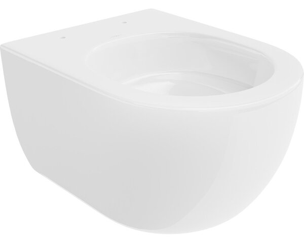 Mexen Carmen, závesná WC misa 490x365x340 mm, Rimless Tornádo, biela lesklá, 3388XX00T