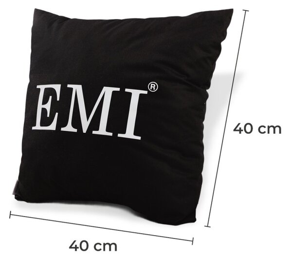Vankúš 40x40 s potlačou čierny EMI