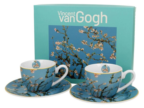 Porcelánová šálka s podšálkou Van Gogh Almond Blossom 90 ml sada 2ks
