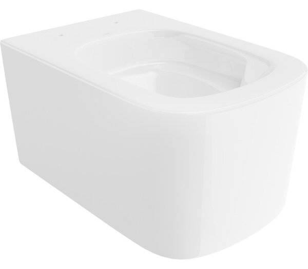 Mexen Vivo, závesná WC misa 555x370x335 mm, Rimless Tornádo, biela lesklá, 3361XX00T