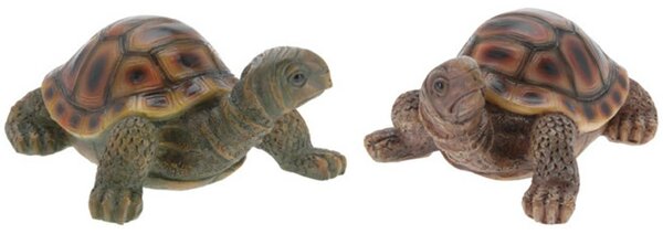 Záhradná figúrka z polistone Turtles, sada 2ks, 10x12,5 cm, viacfarebná