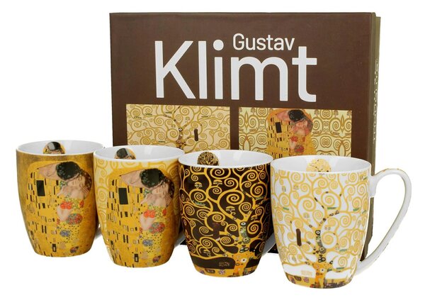 Porcelánový hrnček Klimt 350 ml sada 4ks