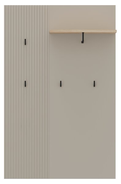 KONDELA Vešiakový panel 85, sivohnedá Taupe/dub silverjack, DOMCA