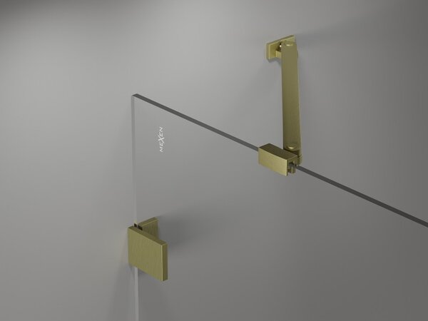 Mexen, Mexen Lunar pravé otočné sprchové dvere 70 cm, transparentné, brúsené zlaté - 834-070-000-55-00-P