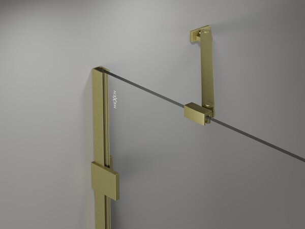 Mexen, Mexen Lunar pravé otočné sprchové dvere 70 cm, transparentné, brúsené zlaté - 834-070-000-55-00-P