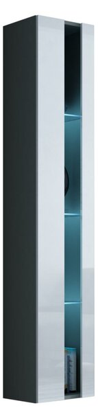 Mirjan24 Vitrína 180 Zigo New, Osvetlenie: bez osvetlenia, Farby: biela / biely lesk 5902928695793