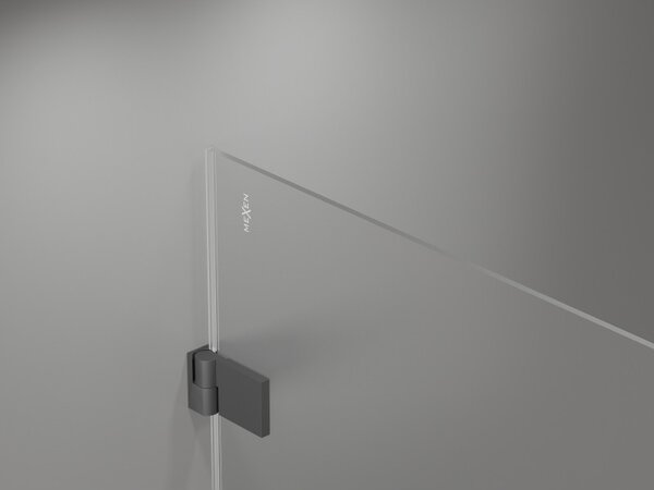 Mexen, Mexen Lunar-B Otočné ľavé sprchové dvere 60 cm, transparentné, pištoľový kov - 832-060-000-95-00-L