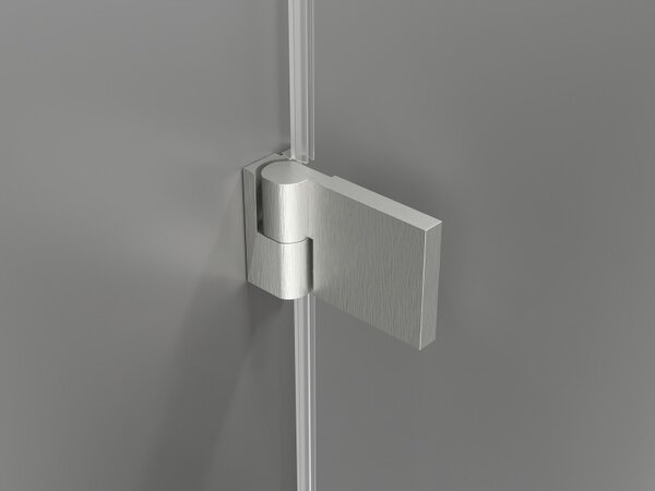 Mexen, Mexen Lunar-B Otočné pravé sprchové dvere 60 cm, transparentné, brúsený nikel - 832-060-000-97-00-P