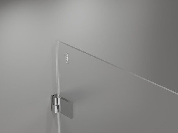 Mexen Lunar-B, pravé otočné sprchové dvere 110 cm, číre sklo, chrómový profil, 832S-110-050-01-00-P