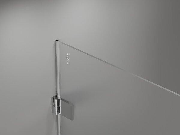 Mexen Lunar-B, pravé otočné sprchové dvere 110 cm, číre sklo, chrómový profil, 832S-110-050-01-00-P