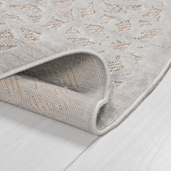 Flair Rugs , Kusový koberec Piatto Argento Silver – na von aj na doma, 80x150, šedá, chodba / predsieň