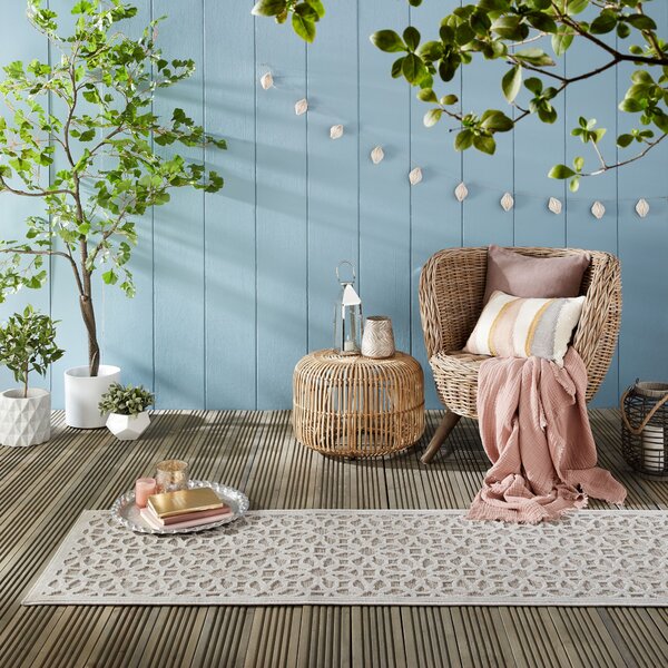Flair Rugs, Behoň Piatto Argento Silver – na von aj na doma, 66x230, šedá, chodba / predsieň
