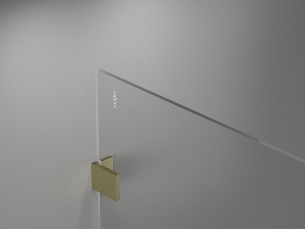 Mexen Lunar sprchová stena pravá 90 x 200 cm, 8mm číre sklo, zlatá matná, 830-090-000-55-00-P