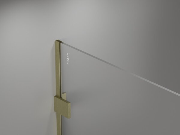 Mexen Lunar sprchová stena pravá 90 x 200 cm, 8mm číre sklo, zlatá matná, 830-090-000-55-00-P