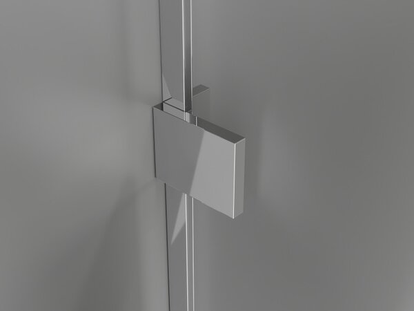 Mexen, Mexen Lunar ľavé výklopné sprchové dvere 130 cm, transparentné, chróm - 834-130-000-01-00-L