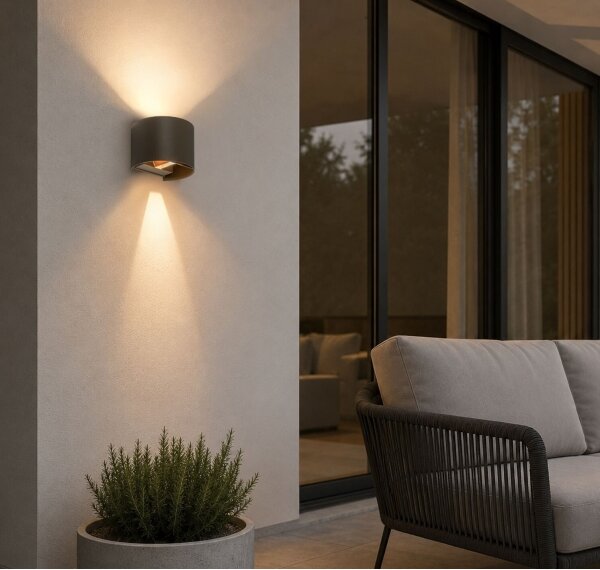 Rabalux 77217 - LED vonkajšie nástenné svietidlo VIRNA 5W/230V 2700/4000/6500K IP54 béžové