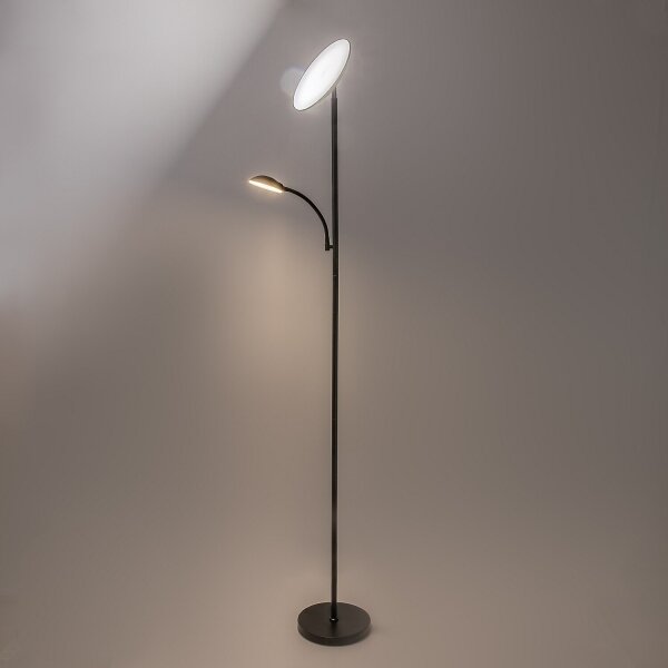 Rabalux 74084 - LED stmievateľná stojacia lampa HALINA 23W/230V 3000/4200/6500 čierna